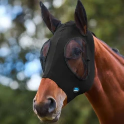 WeatherBeeta Vliegenmasker ComFiTec Stretch met Oren Zwart/Zwart