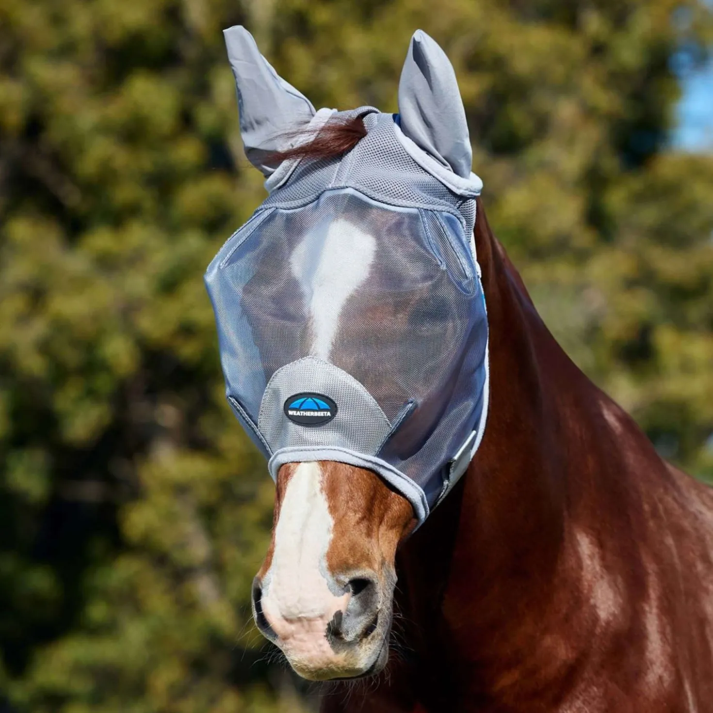 WeatherBeeta Vliegenmasker ComFiTec Durable met Oren Grijs