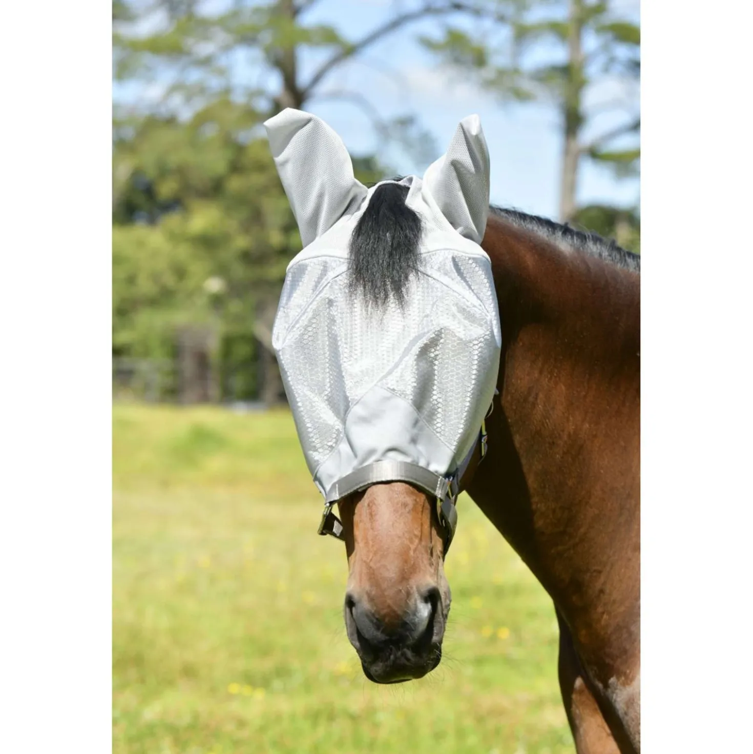 WeatherBeeta Vliegenmasker ComFiTec Hexi Dual Zilver