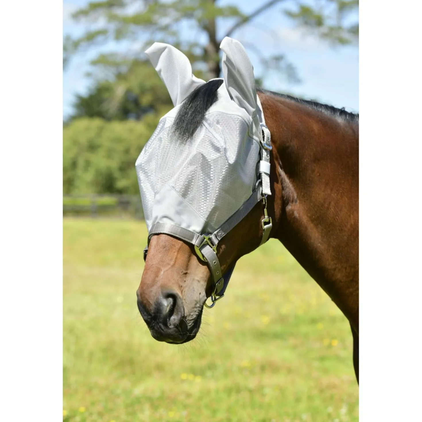 WeatherBeeta Vliegenmasker ComFiTec Hexi Dual Zilver