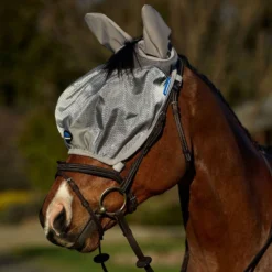 WeatherBeeta Vliegenmasker ComFiTec Hexi Ride On Fly met Oren Zilver
