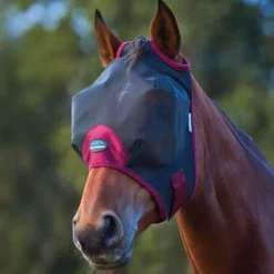 WeatherBeeta Vliegenmasker ComFiTec Fine Zonder Oren Black/Burgundy
