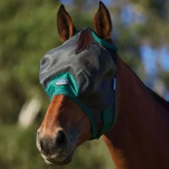WeatherBeeta Vliegenmasker ComFiTec Durable Zonder Oren Black/Forest Green