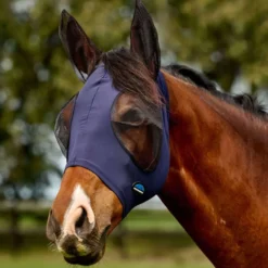 WeatherBeeta Vliegenmasker ComFiTec Deluxe Stretch met Oren Navy/Zwart