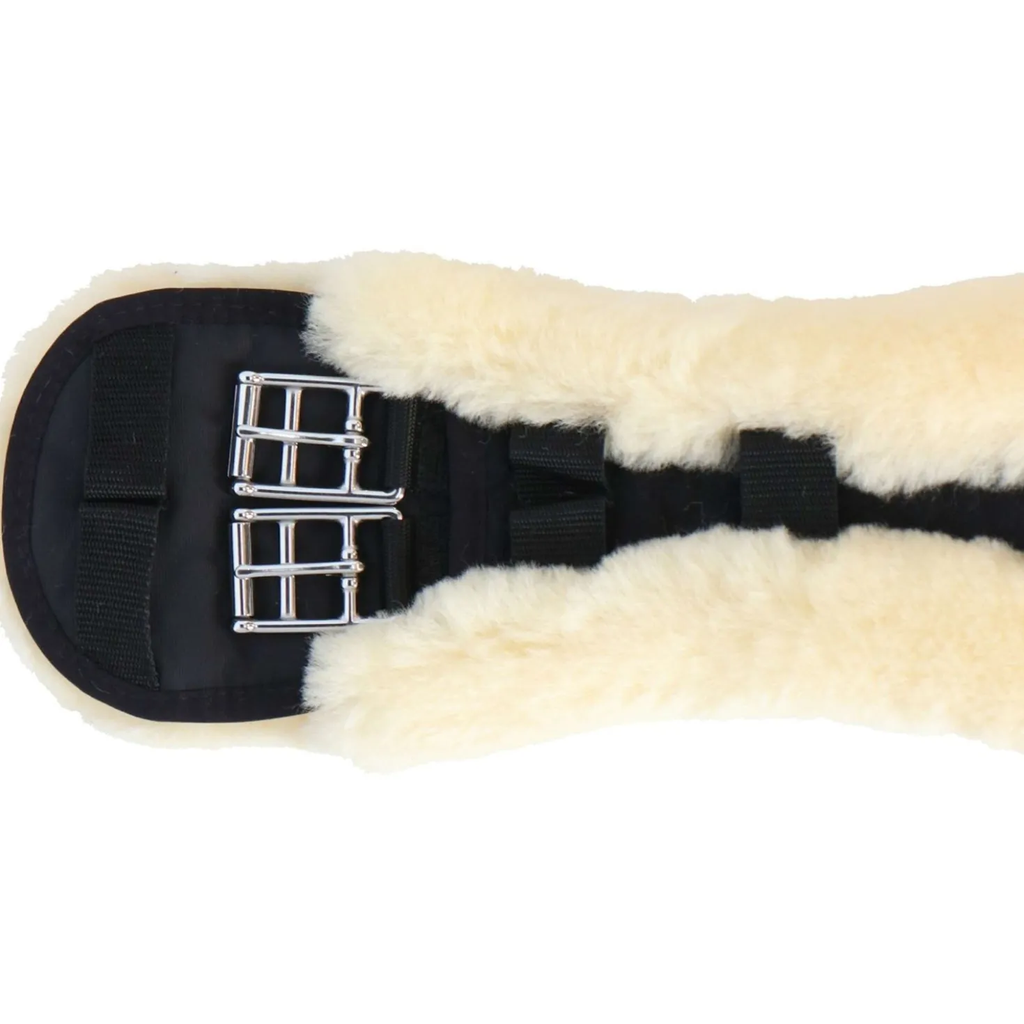Werner Christ Dressuursingel Anatomic met Bont Zwart/Naturel