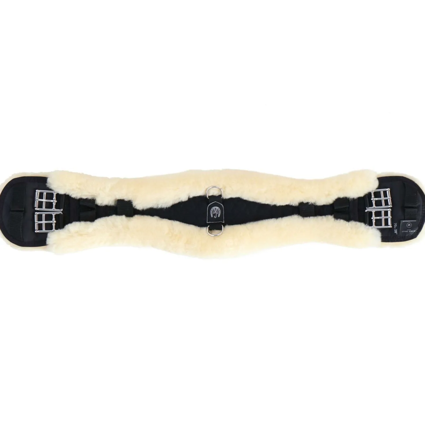 Werner Christ Dressuursingel Anatomic met Bont Zwart/Naturel