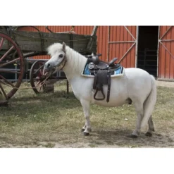 Westride Zadelpad Navajo Gewatteerd Turquoise/Zwart/Wit
